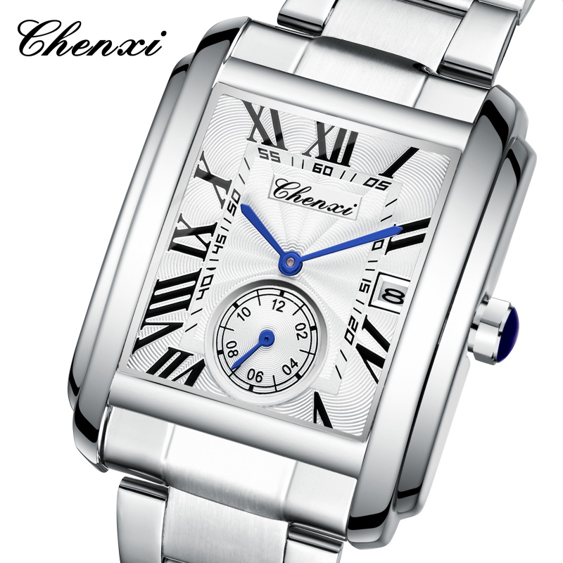 Cartier Watch Santos - CHENXI 8216 Kuvars Saatler Moda Basit