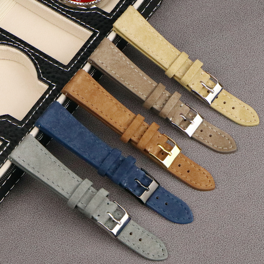 Suede Strap Watch - Premium deri süet saat kayışı 18mm