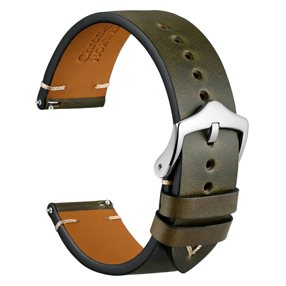 Leather Strap Quick Release - WOCCI yağ mumu deri saat kayışları